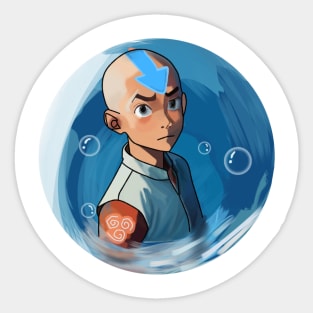 Aang - Avatar Airbender Blue Japanese Katara Sticker